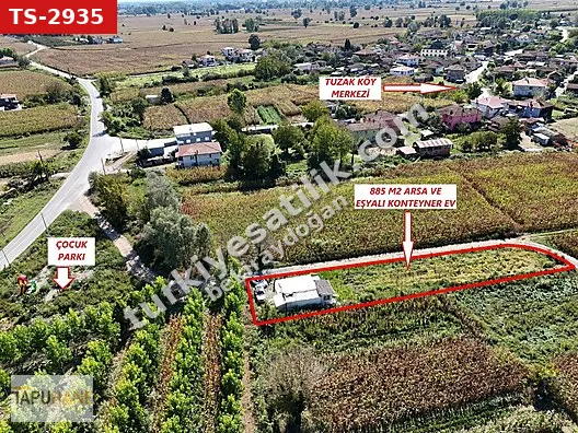 FiYAT DÜŞTÜ .. TAPUHANEDEN SATILIK KONTEYNER EV VE 885 M2 ARSASI
